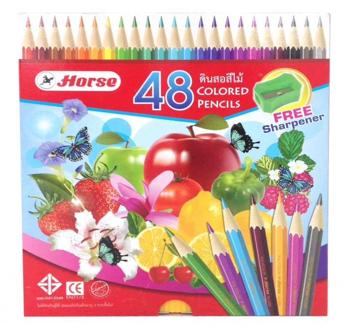 ดินสอสีไม้ ตราม้า 48 สี