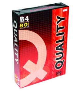 (SALE)กระดาษคอลลิตี้ Quality B4 80Gsm.  (แพ็คสีเแดง) (เนื้อกระดาษสีขาว)