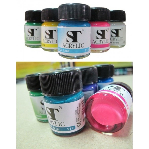 สี อคริลิค ST Acrylic Carbon Black 102 ขนาด 15ml