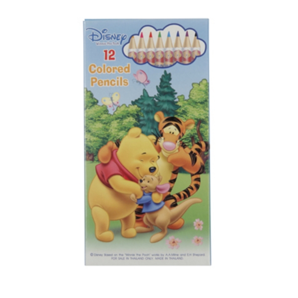 ดินสอสีไม้ นานมี  Winnie the pooh 12 สี แบบยาว