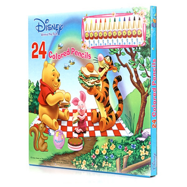 ดินสอสีไม้ นานมี  Winnie the pooh 24 สี แบบยาว