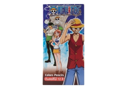 ดินสอสีไม้ นานมี  วันพีช / ONE PIECE 12 สี แบบยาว