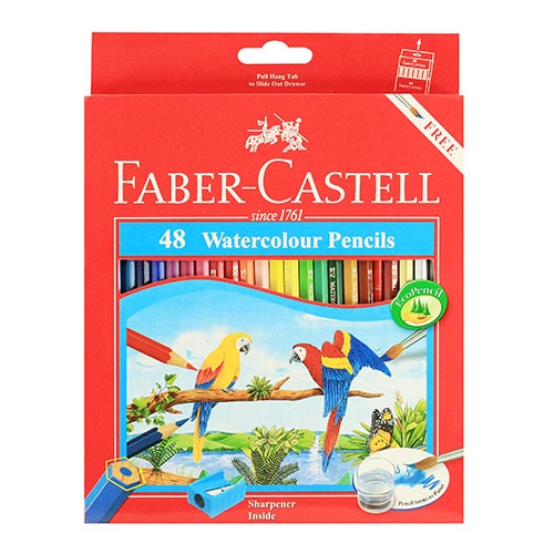 ดินสอสีไม้ระบายน้ำ 48 สี Faber Castell - นกแก้ว
