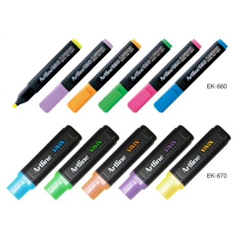 ปากกาเน้นข้อความ Artline EK-660 ทุกสี