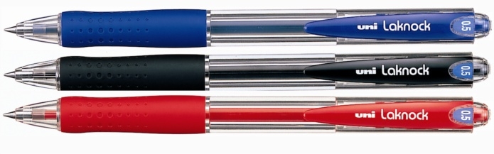 ปากกา Uni Laknock Ball-Point Pen SN-100(05) 0.5mm. BLUE