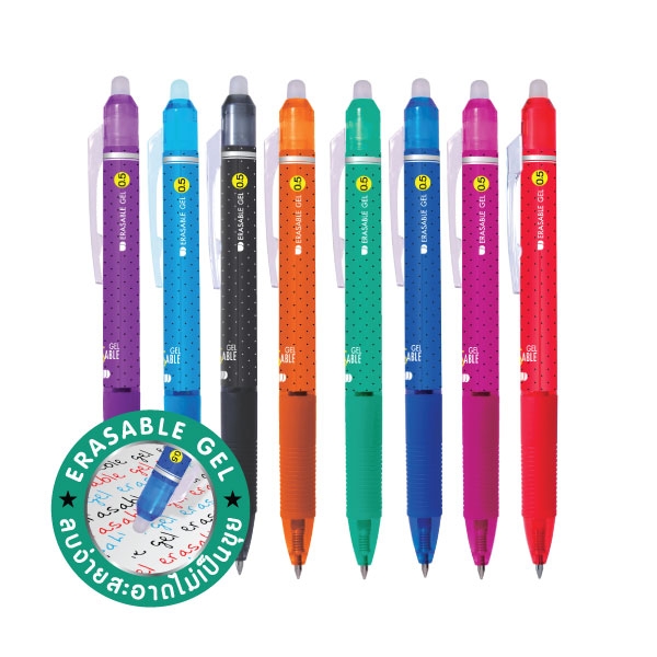 ปากกาเกาหลีลบได้ Erasable gel 0.5 สีเขียว