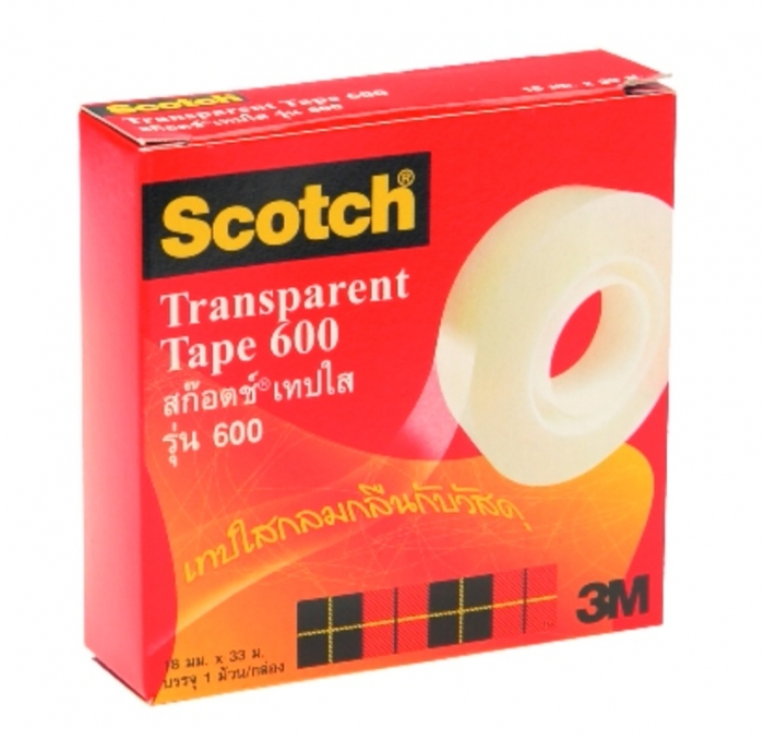 Scotch Tape เทปใส รุ่น 600  18มม.x33ม. (3/4 นิ้ว)