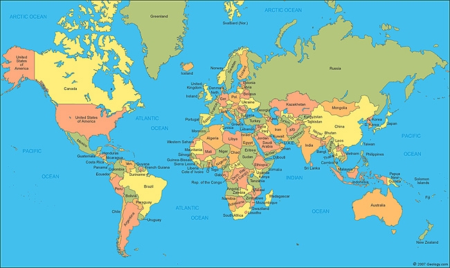 แผนที่โลก Map Of  The World ฉบับจัมโบ้