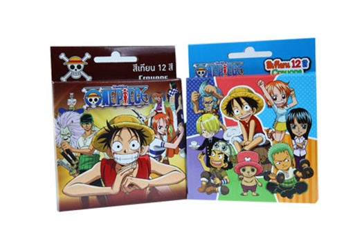 ดินสอสีเทียนวันพีช ONE PIECE12 สี