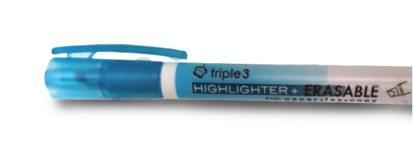 ปากกาเน้นข้อความ Triple 3 No.ES0213 สีฟ้า