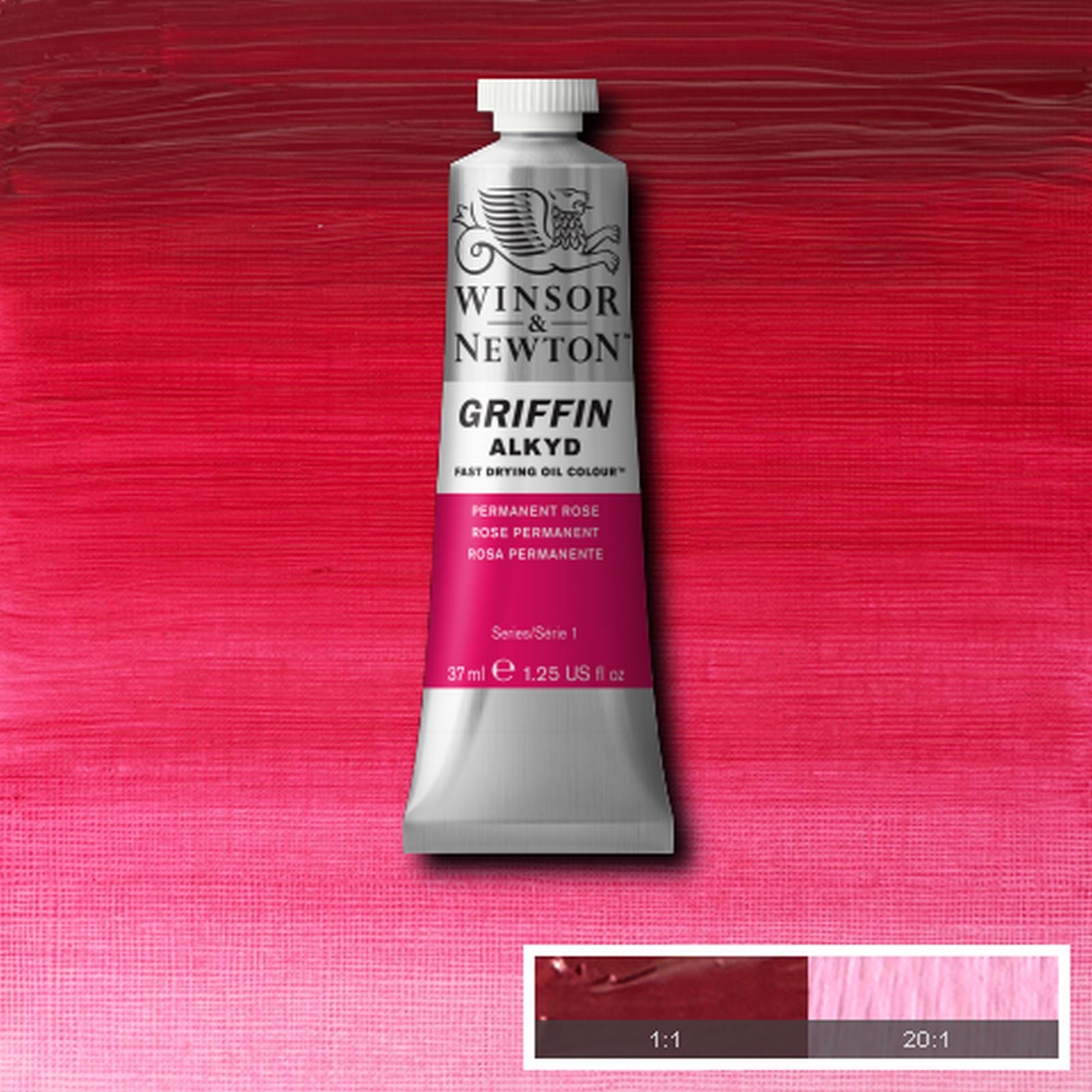 (SALE)สีน้ำมัน WINSOR&NEWTON OIL COLOUR #502 37 ML.สี PERMANENT ROSE