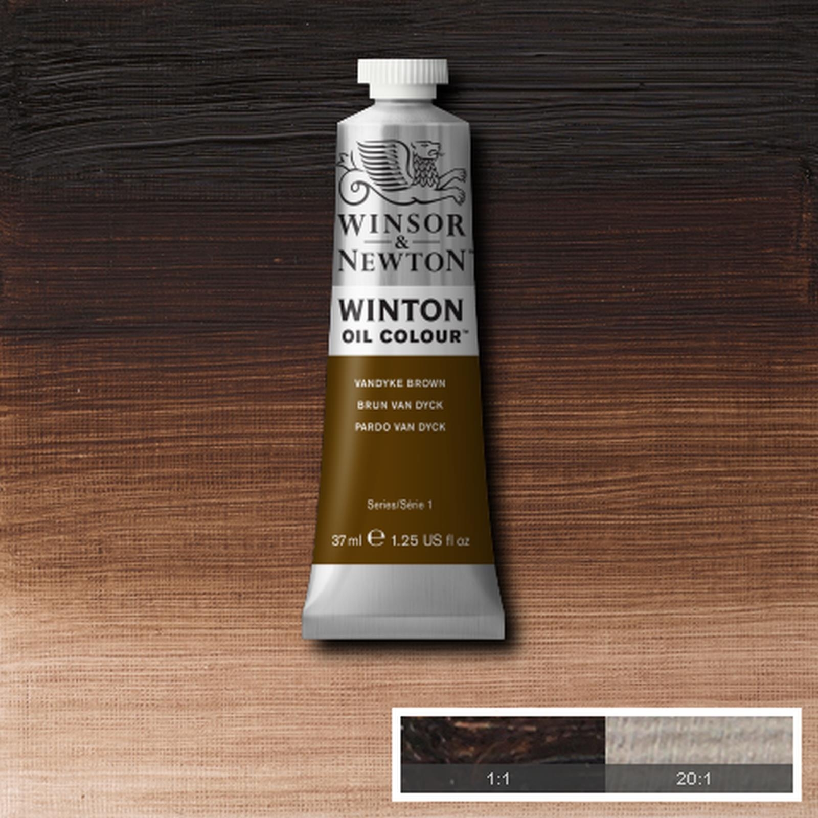 (SALE)สีน้ำมัน WINSOR&NEWTON OIL COLOUR #676 37 ML.สี VANDYKE BROWN