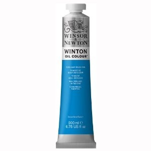 (SALE)สีน้ำมัน Winsor&Newton ( 10 Cerulean Blue Hue ) 200ml.