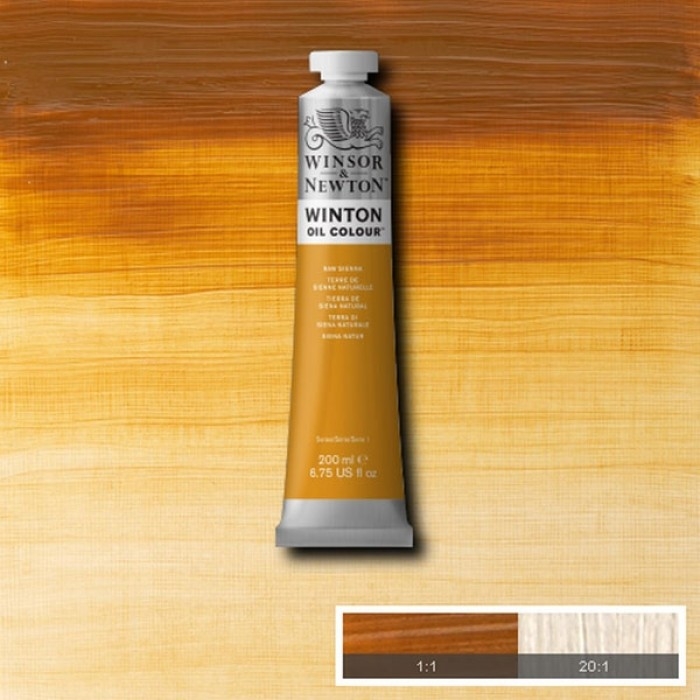 (SALE)สีน้ำมัน Winsor&Newton ( 34 Raw Sienna ) 200ml.