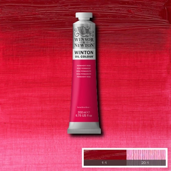 (SALE)สีน้ำมัน Winsor&Newton ( 49 Permanent Rose ) 200ml.