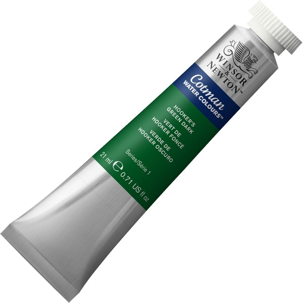 (SALE)สีน้ำ Winsor&Newton ( 312 HOOKERS GREEN DARK ) 21 ml.