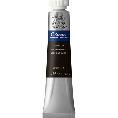 (SALE)สีน้ำ Winsor&Newton ( 337 LAMP BLACK ) 21 ml.