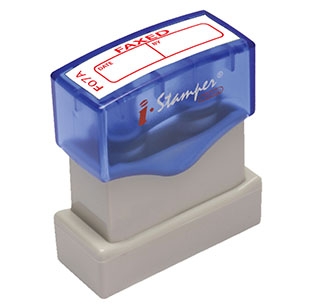 ตรายางข้อความหมึกในตัว I-Stamper - (FAXED)ตัวโปร่ง F07A