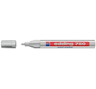 ปากกาน้ำมัน Edding750 Paint Marker(หัวกลม) สีเงิน