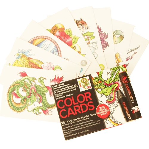 สมุดวาดระบายสี Chameleon Color Cards Tattoo 10x15 cm