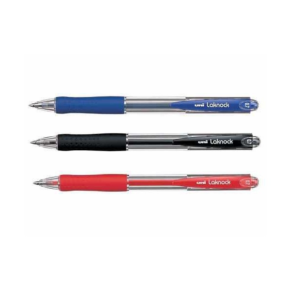 ปากกา Uni Laknock Ball-Point Pen SN-100(07) 0.7mm. BLUE