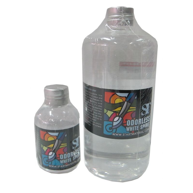 น้ำยาลบ สีเพ้นท์แก้ว(ล้างพู่กัน) ST Odorless White Spirit  250 ml.