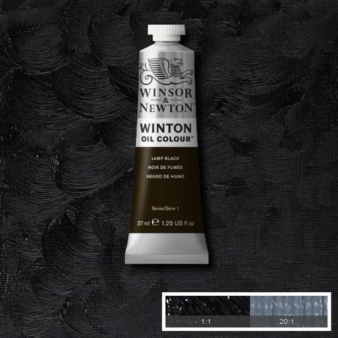 (SALE)สีน้ำมัน WINSOR&NEWTON OIL COLOUR #337 37 ML.สี LAMP BLACK