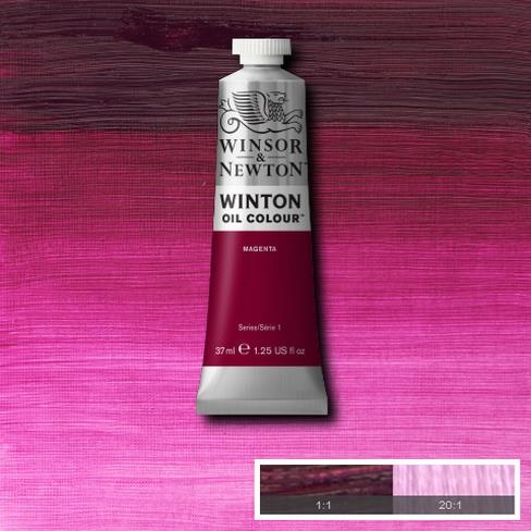 (SALE)สีน้ำมัน WINSOR&NEWTON OIL COLOUR #380 37 ML.สี MAGENTA