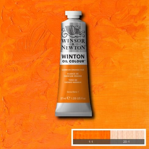 (SALE)สีน้ำมัน WINSOR&NEWTON OIL COLOUR #090 37 ML.สี CADMIUM ORAGE