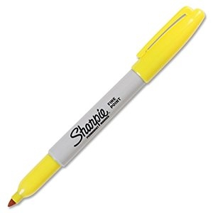 ปากกาชาร์ปี้ Sharpie fine point permanent marker 1.0 mm - สี Yellow fine