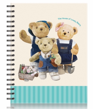 สมุดปกแข็งริมลวด Masterart - Teddy -103 B5 70 Gsm.(จุ 80 แผ่น)