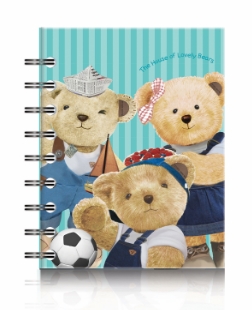 สมุดปกแข็งริมลวด Masterart - Teddy -102 A6 70 Gsm.(จุ 80 แผ่น)