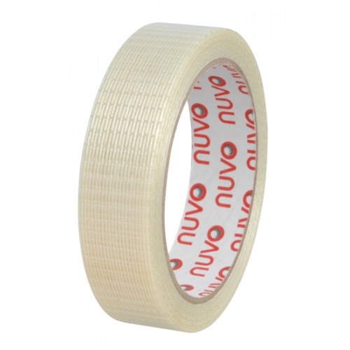 เทปเส้นใยสองทาง Nuvo Cross line Filament Tape สีใส ขนาด 24mm.x18M.