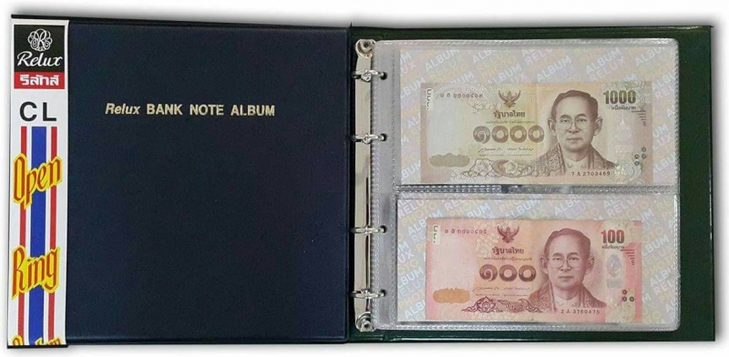 สมุดใส่ธนบัตร Relux BANK NOTE ALBUM รหัส BN-21 จุ10ไส้