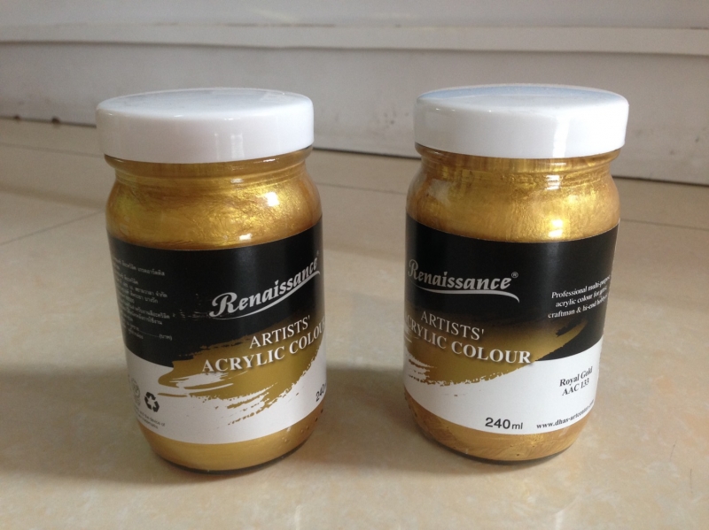 สีอะคริลิค MASTERART Renaissance 240 ml. 133 (Royal Gold )