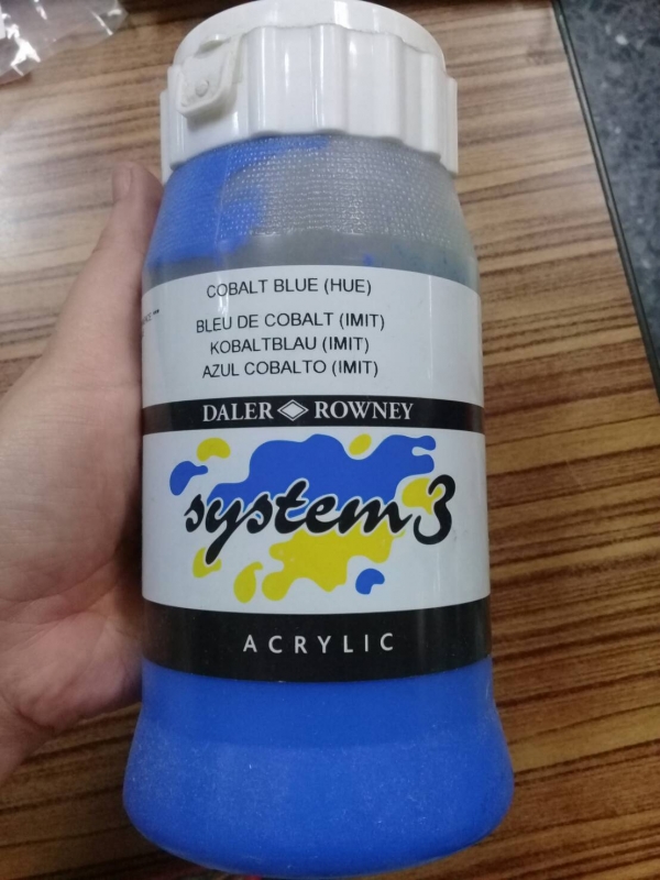 สีอะคริลิค System 3 - (สี Cobalt Blue) 500 ml.NO.110