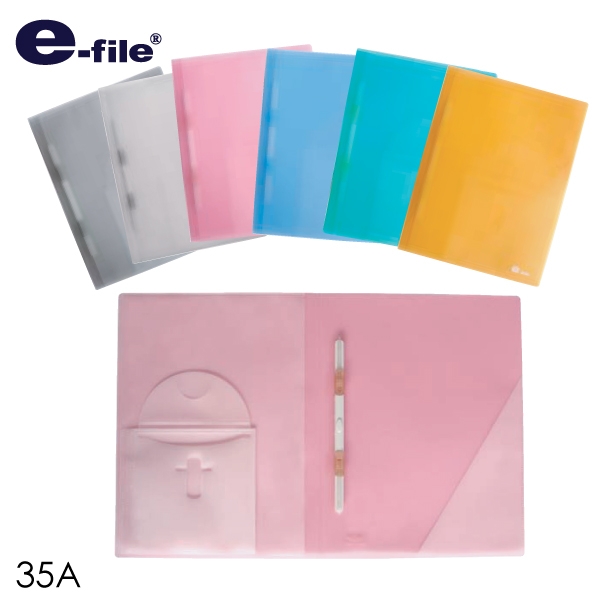 แฟ้มเสอนงาน+ซองใส่ซีดี ปกสอด อี-ไฟล์ e-file ขนาด A4 35A-PINK Sakura