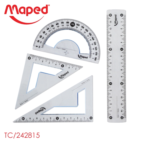 ชุดเรขาคณิต บรรจุ 4 ชิ้น ขนาด 15CM. มาเพ็ค Maped TC/242815 Sakura