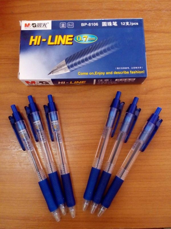 ปากกา M&G HI-LINE 0.7 mm. BP-8106 (สีน้ำเงิน)