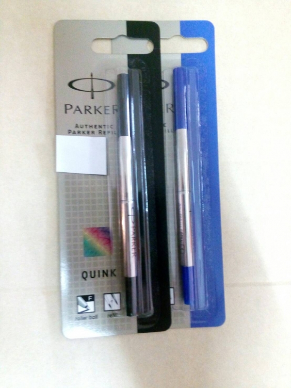 (SALE)ไส้ปากกา PARKER Authentic Quink Refill Roller Ball ขนาดเล็ก 0.5 mm. สีดำ