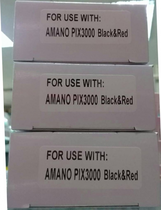 ตลับหมึกเครื่องตอกบัตร AMANO PIX3000 Black&Red