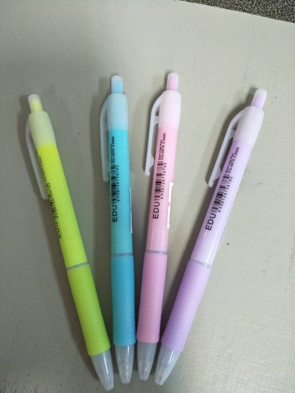 ปากกาลูกลื่น EDU Semi-Gel Pen OG-5676 0.5mm สีน้ำเงิน ด้ามคละสี