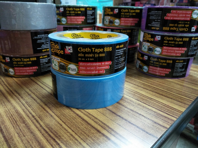 เทปผ้ากาว Stick Tape ขนาด 1.5 นิ้ว (36mm.x9 yds) สีฟ้า