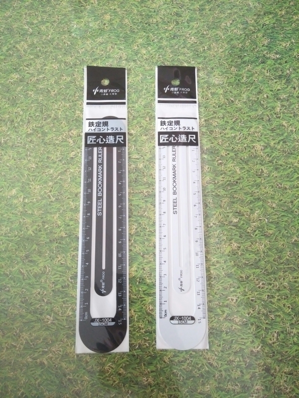 ไม้บรรทัดคั่นหนังสือ Steel Bookmark Ruler JX-1004 ขนาด 15cm. คละสี EDU