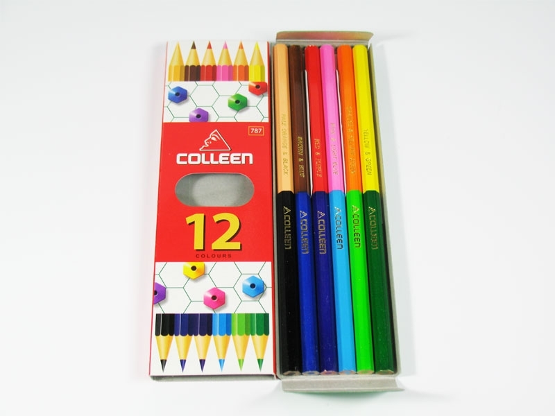ดินสอ สีไม้ COLLEEN 2 หัว 12 สี