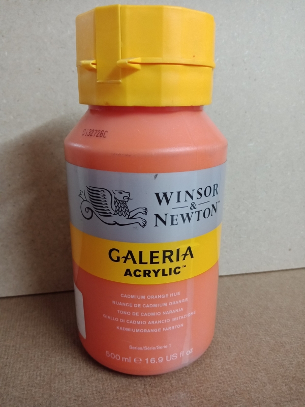 สีอะคริลิค Winsor&Newton GALERIA 500ml ( 090 Cadmium Orange Hue )