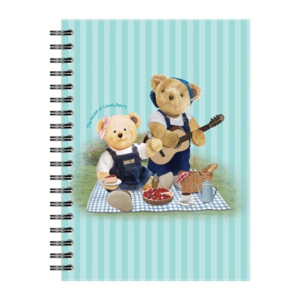 สมุดปกแข็งริมลวด Masterart - Teddy -101 A5 70 Gsm.(จุ 80 แผ่น)