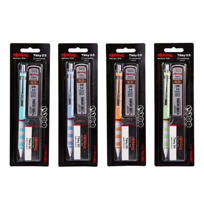 ชุดดินสอกด Rotring Tikky 0.5 + ไส้ดินสอ + ยางลบ คละสี