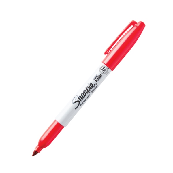 ปากกาชาร์ปี้ Sharpie fine point permanent marker 1.0 mm - สี Red fine