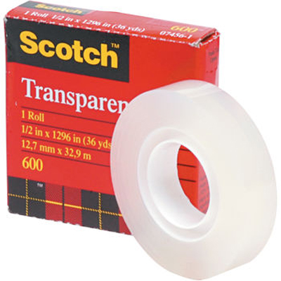 (SALE)Scotch Tape เทปใส รุ่น 600 12มม.x33ม. (1/2 นิ้ว)